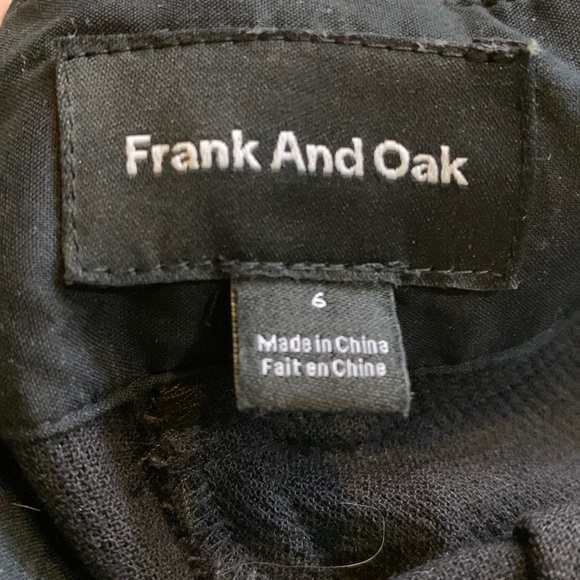 SOLD Frank & Oak Alice Straight Pant 6 Ankle Crop Quality Trousers pockets NWOT - Picture 3 of 4